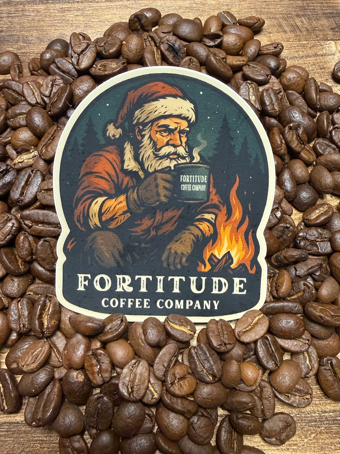 rugged santa sticker