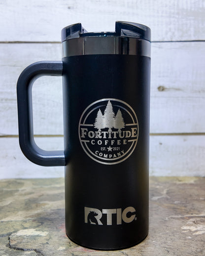 black RTIC mug