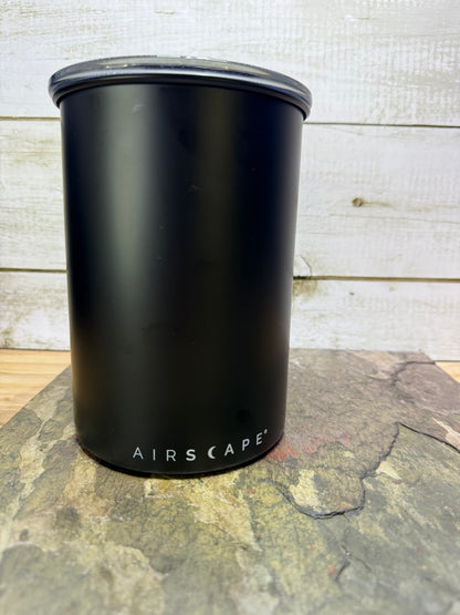 black airscape coffee canister