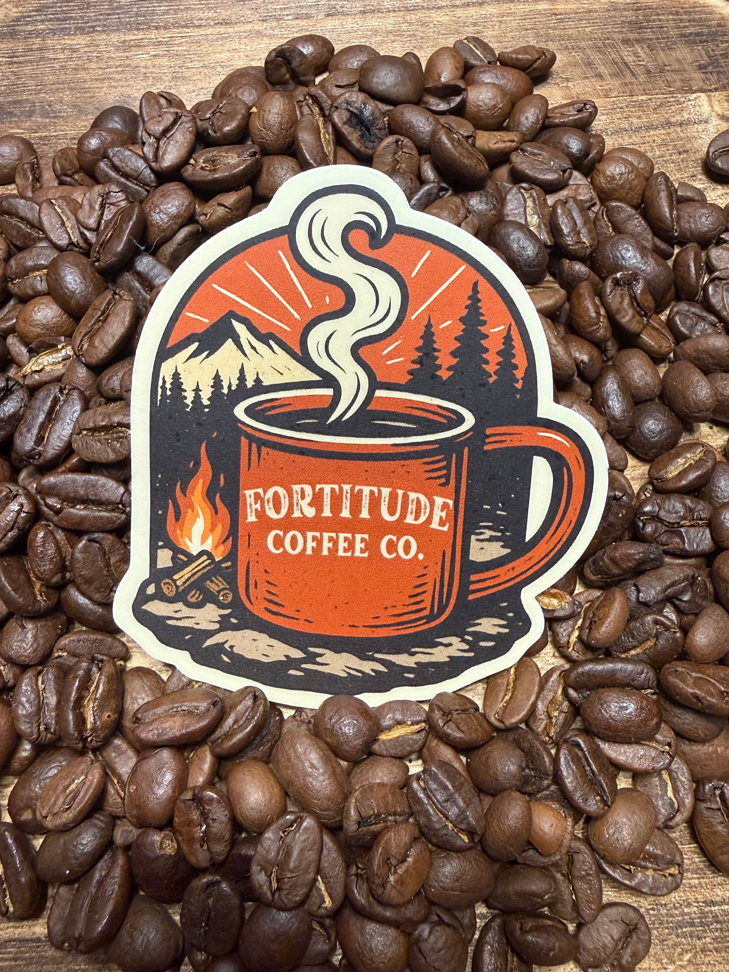 fortitude camp mug sticker